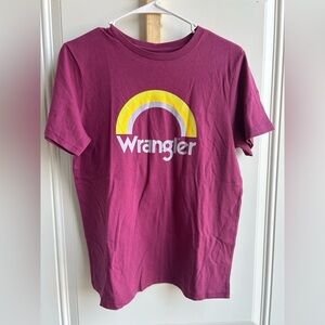 Wrangler | Pink and Yellow Short Sleeve Tee | Size Small